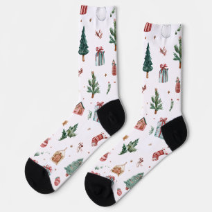 Kerstsokken met vrolijk kerstpatroon Leuk cadeau Sokken