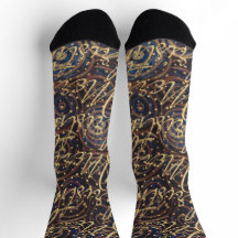 Kerstsokken Navy Swirls