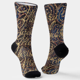 Kerstsokken Navy Swirls Sokken