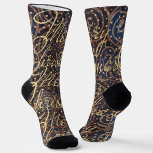Kerstsokken Navy Swirls Sokken