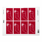 Kerstsokken ontwerp etiket (Full Sheet)