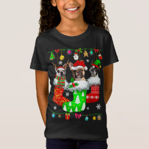 kerstsokken Pajama French Bulldog Dog Puppy Lo T-shirt