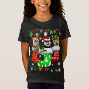 Kerstsokken Pajama Shiba Inu Dog Puppy Lover T-shirt