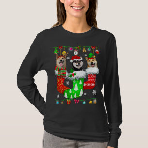 Kerstsokken Pajama Shiba Inu Dog Puppy Lover T-shirt