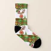 kerstSokken, rendieren Sokken (Rechts - buiten)