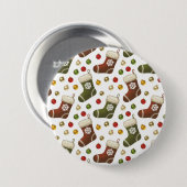Kerstsokken Ronde Button 7,6 Cm (Voorkant /achterkant)