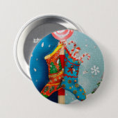 kerstsokken ronde button 7,6 cm (Voorkant /achterkant)