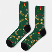 kerstsokken "Santa's Reindeer Crew Socks" Sokken (Links)
