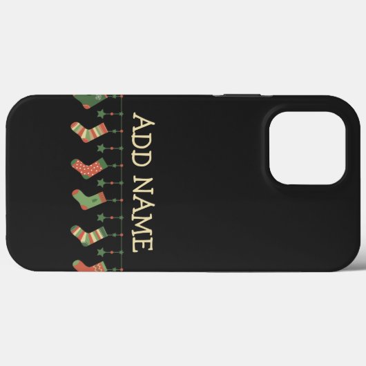 kerstsokken — seizoenskniekousen, naam toevoegen Case-Mate iPhone case (Achterkant (horizontaal))