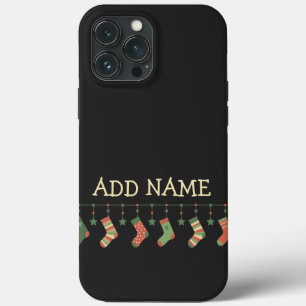 kerstsokken — seizoenskniekousen, naam toevoegen Case-Mate iPhone case