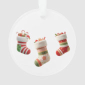 Kerstsokken Set – Schattige Kerstsok Ontwerpen Ornament (achterkant)
