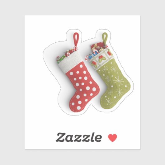 Kerstsokken Sticker (Vel)