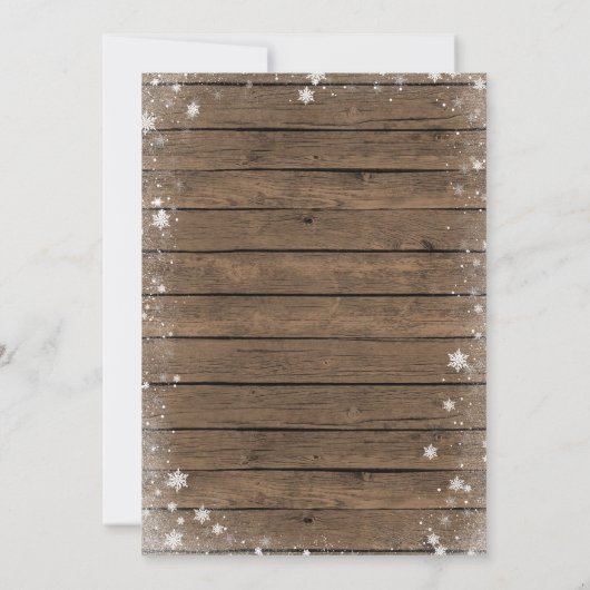 Kerstsokken voor geslacht onthulling Winter Wood Kaart (Achterkant)