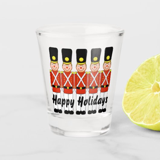 kerstsolventbries shot glas (Voorkant)