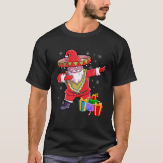 Kerstsombrero Dabbing Santa Claus Mexican Mer T-shirt