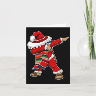 Kerstsombrero die de Mexicaanse Serape Poncho dood Kaart