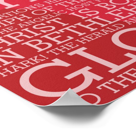 kerstsong Lyrics Hark the Herald Angels Sing Poster (Hoek)