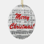 Kerstsong Merry Kerstmis! Keramisch Ornament (Rechts)