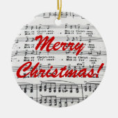 Kerstsong Merry Kerstmis! Keramisch Ornament (Voorkant)