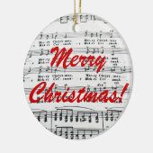 Kerstsong Merry Kerstmis! Keramisch Ornament (Links)