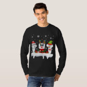 KerstSonographer Ultrasound Funny Santa Reind T-shirt (Voorkant volledig)
