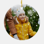 Kerstsouvenir Foto Ornament Merry and Bright (Achterkant)