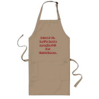kerstspaghetti Apron Lang Schort