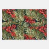 Kerstspar takken en bessen inpakpapier vel (Voorkant 2)