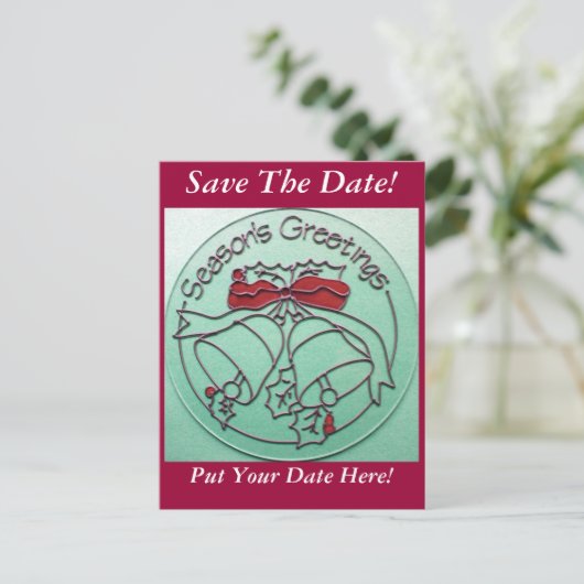 kerstsparen het Briefkaart van de Datum (Staand voorkant)