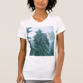 Kerstsparren met sneeuw t-shirt (Voorkant)