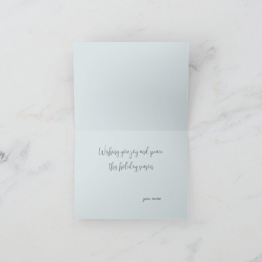 Kerstsparren tak en winterlichten feestdagen kaart (Binnen)