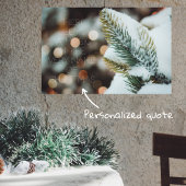 Kerstsparren tak en winterlichten poster