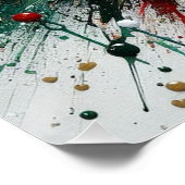 Kerstspatten / Witte Uitbarstingen Perfect Poster (Hoek)