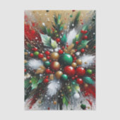 Kerstspatten / Witte Uitbarstingen Tissuepapier (Voorkant)