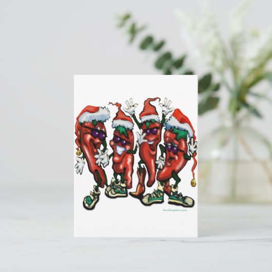 kerstspecerijen feestdagenkaart (Staand voorkant)