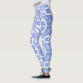Kerstspecial blauw wit "Ratti_Creative_Arts Leggings (Links)