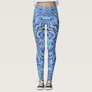 Kerstspecial blauwe "Ratti_Creative_Arts" L Leggings