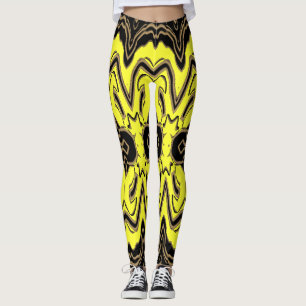 Kerstspecial geel zwart"Ratti_Creative_Arts Leggings