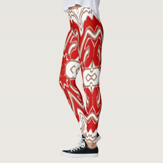 Kerstspecial rood wit "Ratti_Creative_Arts Leggings (Links)