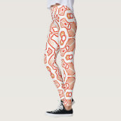 Kerstspecial rood wit "Ratti_Creative_Arts" Leggings (Links)