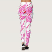 Kerstspecial roze wit "Ratti_Creative_Arts Leggings (Achterkant)