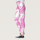 Kerstspecial roze wit "Ratti_Creative_Arts Leggings (Links)
