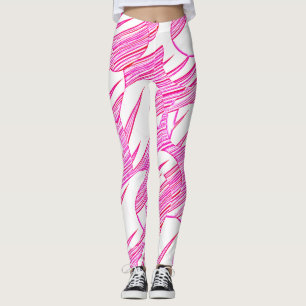 Kerstspecial roze wit "Ratti_Creative_Arts Leggings