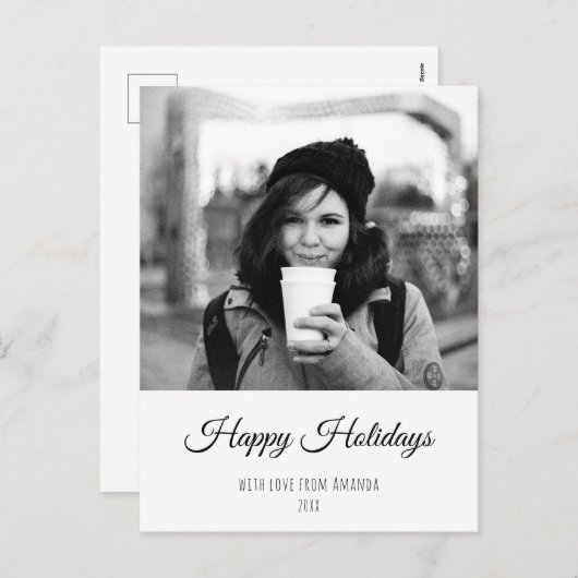 Kerstspecifieke aangepaste kerstfeestdag-fotokaart feestdagenkaart (Voorkant / Achterkant)