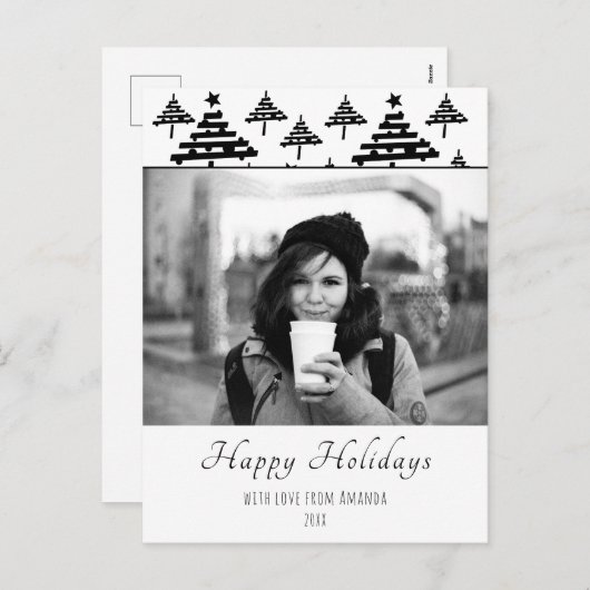 Kerstspecifieke aangepaste kerstfeestdag-fotokaart feestdagenkaart (Voorkant / Achterkant)