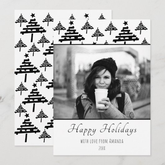 Kerstspecifieke aangepaste kerstfeestdag-fotokaart feestdagenkaart (Voorkant / Achterkant)