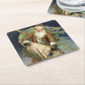  kerstspeelgoed en kerstboom kartonnen onderzetters (Schuin)