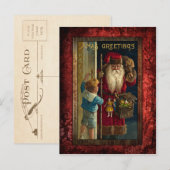  kerstspeelgoed feestdagenkaart (Voorkant / Achterkant)