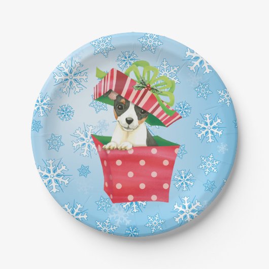 kerstSpeelgoed Fox Terrier Papieren Bordje (Voorkant)
