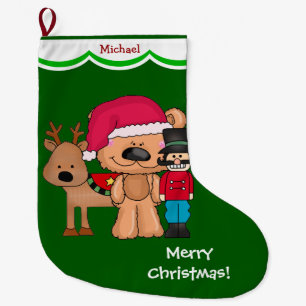 Kerstspeelgoed gepersonaliseerd grote kerstsok